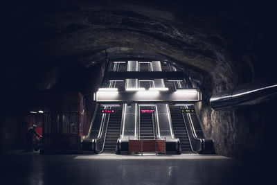 Illuminated built structure at night
