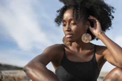 Woman looking away