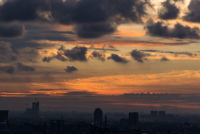 Cityscape at sunset