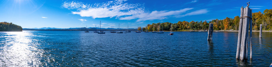 Panoramic view of sea against sky