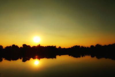 Silhouette of trees at sunset