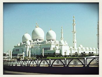 View of mosque against clear sky