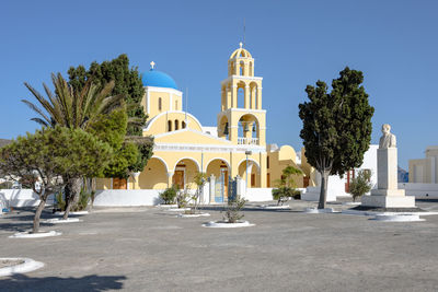 View of temple against clear sky