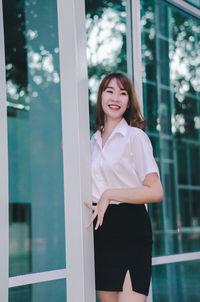 Portrait of a smiling young woman