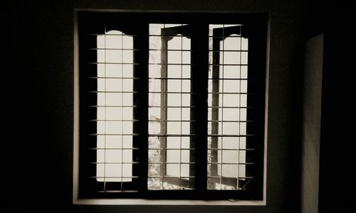 Close-up of window at home