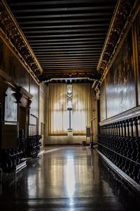 Chairs in corridor