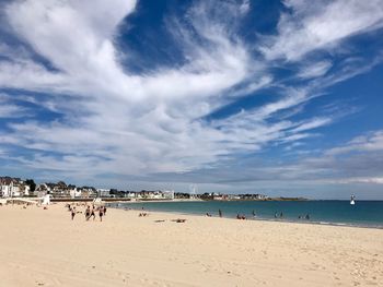 Panoramic view of people on beach