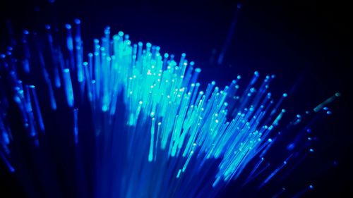 Close-up of illuminated lights at night