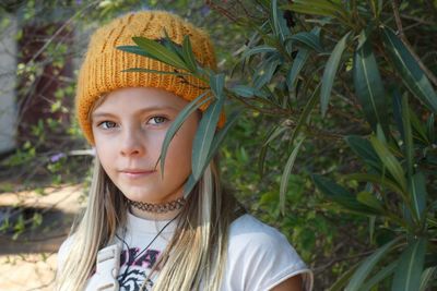 Close-up portrait of teenage girl