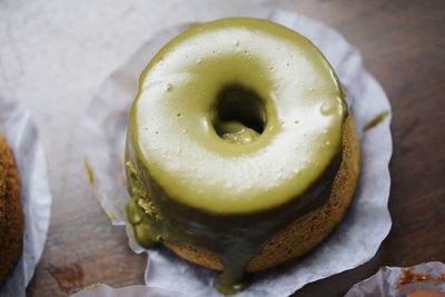 Close-up of dessert on table