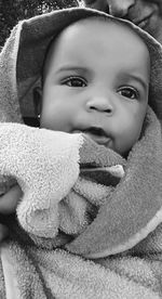 Close-up portrait of cute baby girl