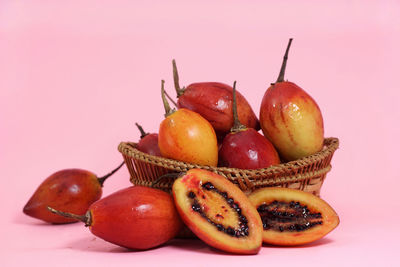 Close-up of fruits in basket