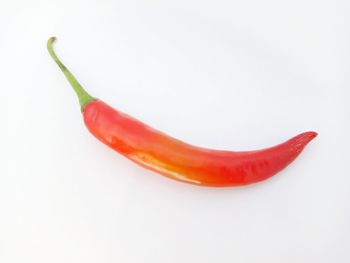 Close-up of strawberry over white background