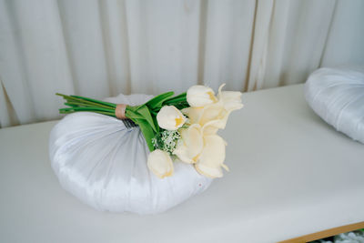 Close-up of flowers on table