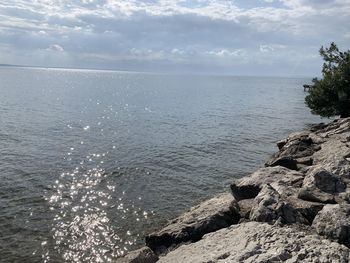 Scenic view of sea against sky