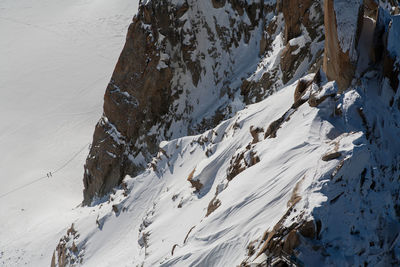 Panoramic view of snow covered mountain