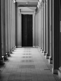 Empty corridor of building