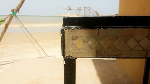 Close-up of water against sky