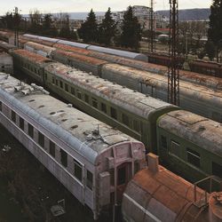 Train on railroad track