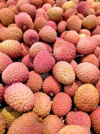 Full frame shot of lychees