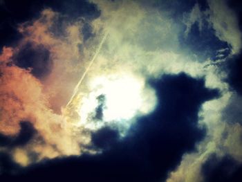 Low angle view of sky at sunset