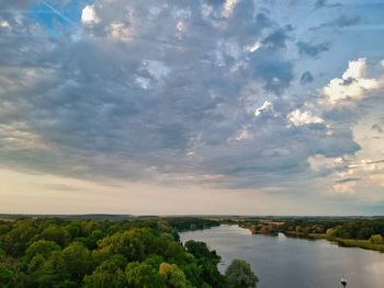 Scenic view of river against sky