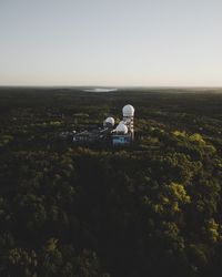 Scenic view of land against clear sky