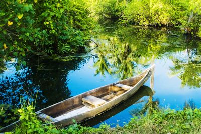 Boats in lake