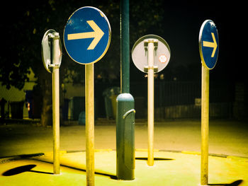 Information sign on street