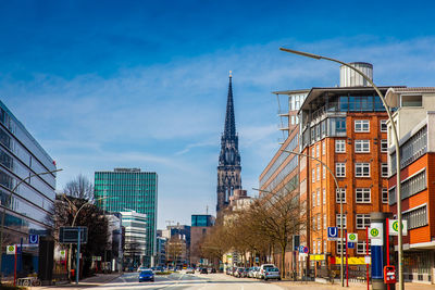 Streets and architecture at hamburg city center