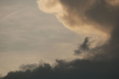 Low angle view of sky during sunset