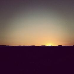 Silhouette of landscape at sunset