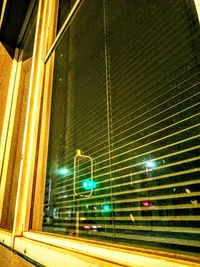 Light trails on road at night