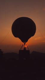 Its look a fake air balloon and taken by siluet sunset in ngebel east java indonesia 