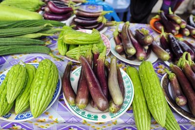 Close-up of vegetables for sale at market stall