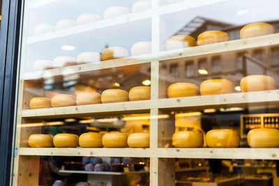 Fruits on display at store