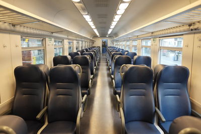 Empty seats in train