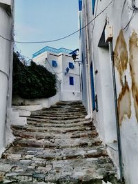 Narrow walkway in city