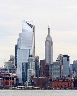 Skyscrapers in city against sky