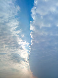 Low angle view of clouds in sky