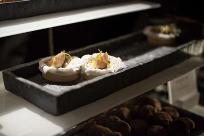 Close-up of cake on table