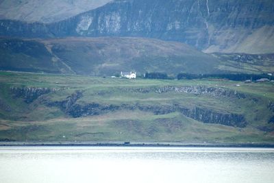 Scenic view of landscape and mountains