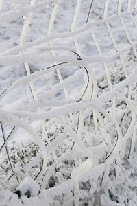 Full frame shot of snow covered land