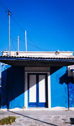 Bridge against clear blue sky
