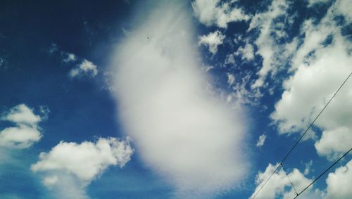 Low angle view of cloudy sky