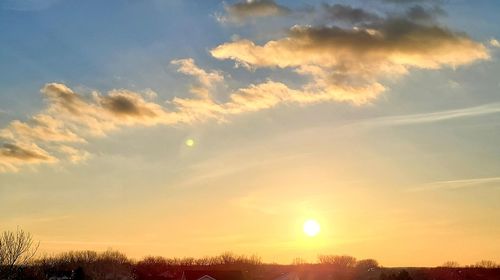 Low angle view of sky during sunset