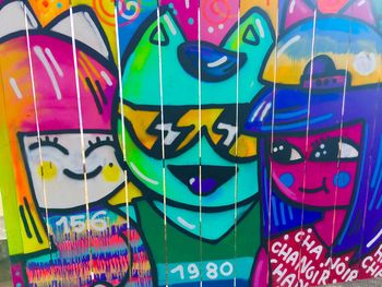 Full frame shot of graffiti on wall