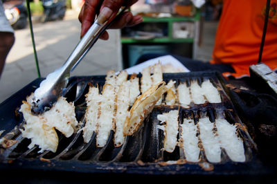 Rangin is a traditional javanese cake, indonesia made from a mixture of rice flour and coconut milk 