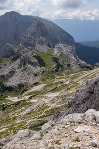 Scenic view of rocky mountains