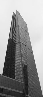 Low angle view of modern building against sky